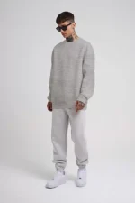 Unisex Biskilet Yaka Üç İplik SweatShirt - Görsel 2