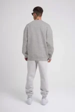 Unisex Biskilet Yaka Üç İplik SweatShirt - Görsel 3
