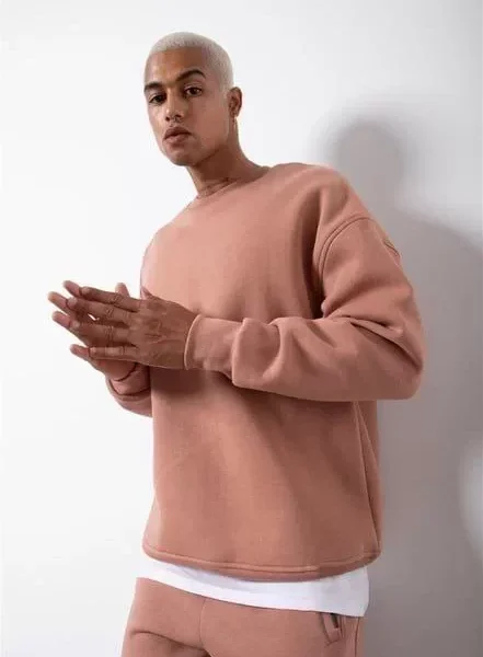Unisex Biskilet Yaka Üç İplik SweatShirt
