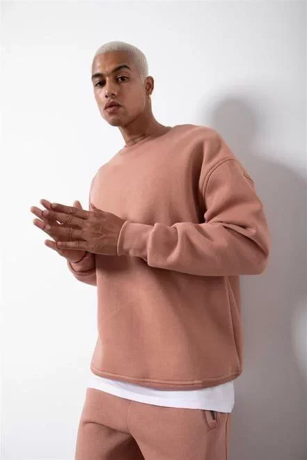 33ece192e9ee26d1d12d5cdb6bda57a8_82228-0.jpg Unisex Biskilet Yaka Üç İplik SweatShirt - Görsel 1