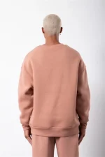 Unisex Biskilet Yaka Üç İplik SweatShirt - Görsel 3