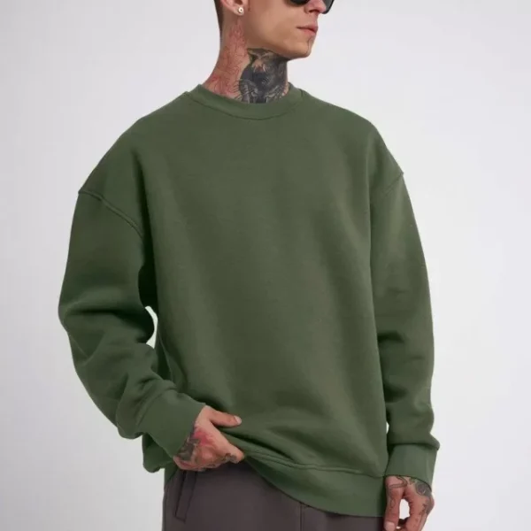 Unisex Biskilet Yaka Üç İplik SweatShirt