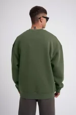 Unisex Biskilet Yaka Üç İplik SweatShirt - Görsel 2