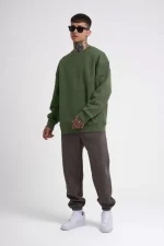 Unisex Biskilet Yaka Üç İplik SweatShirt - Görsel 3