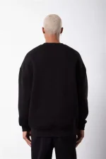 Unisex Biskilet Yaka Üç İplik SweatShirt - Görsel 2