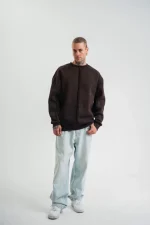 POLIZEI Premium Kalite Bisiklet Yaka Yıkamalı SweatShirt - Görsel 4