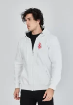 Unisex Baskılı Tam Fermuarlı Kapşonlu SweatShirt - Görsel 2