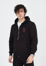 Unisex Baskılı Tam Fermuarlı Kapşonlu SweatShirt