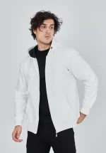 Unisex Tam Fermuarlı Kapşonlu  SweatShirt - Görsel 3