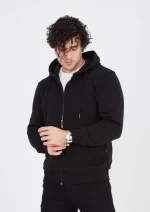 Unisex Tam Fermuarlı Kapşonlu  SweatShirt