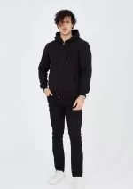 Unisex Tam Fermuarlı Kapşonlu  SweatShirt - Görsel 3