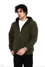 Unisex Tam Fermuarlı Kapşonlu  SweatShirt