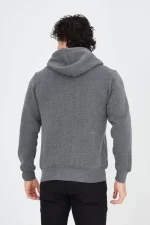 Unisex Tam Fermuarlı Kapşonlu  SweatShirt - Görsel 2