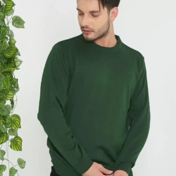 Unisex Uzun Kol Biskilet Yaka Dokuma Triko