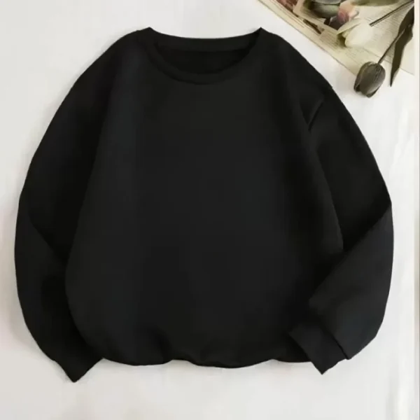 Üç İplik Biskilet Yaka Basic SweatShirt