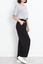 Büyük Beden Duble Kol Tişört Gri - Görsel 5