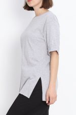 Büyük Beden Duble Kol Tişört Gri - Görsel 6