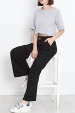 Büyük Beden Duble Kol Tişört Gri - Görsel 7