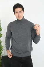 Unisex Tam Boğazlı Balıkçı Yaka Dokuma Triko