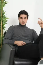 Unisex Tam Boğazlı Balıkçı Yaka Dokuma Triko - Görsel 3