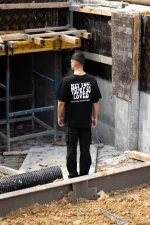 Unisex Bisiklet Yaka Baskılı Oversize T-Shirt - Görsel 4