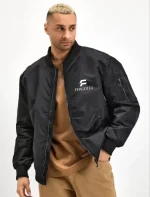 Unisex Uzun Kol Baskılı Bomber Ceket