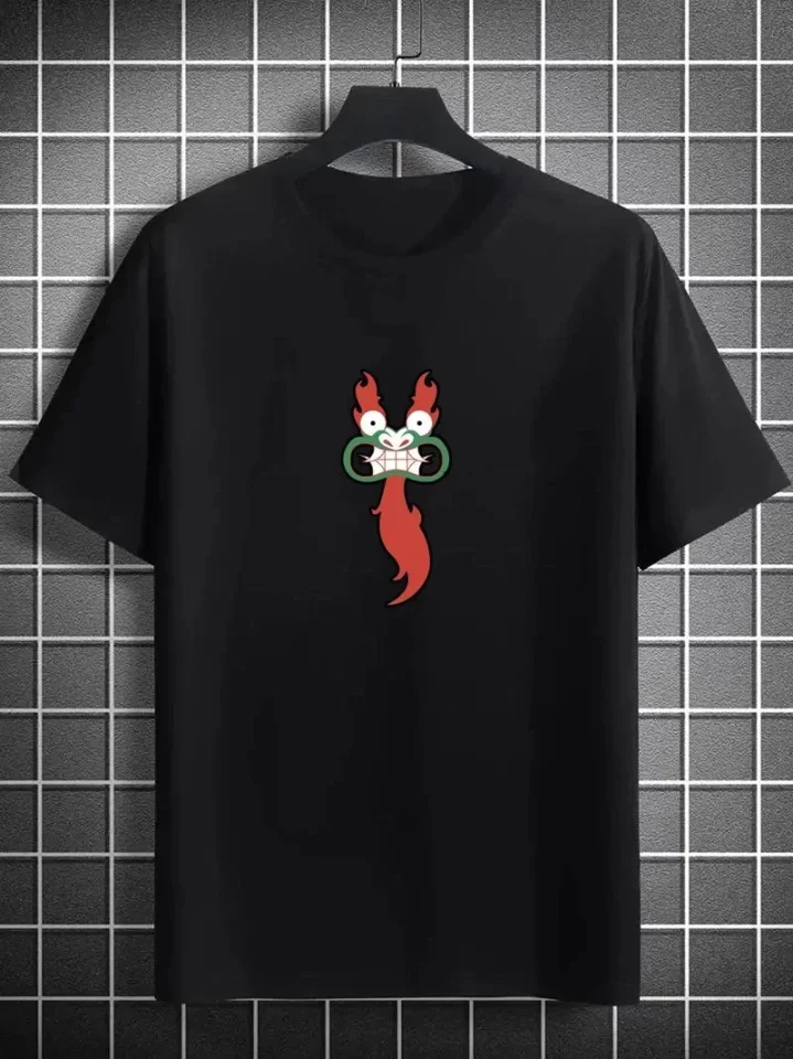 33ece192e9ee26d1d12d5cdb6bda57a8_82947-0.jpg Unisex Bisiklet Yaka Baskılı Oversize T-Shirt - Görsel 1