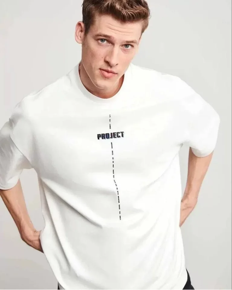 33ece192e9ee26d1d12d5cdb6bda57a8_83098-0.jpg Unisex Bisiklet Yaka Baskılı Oversize T-Shirt - Görsel 1
