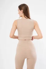 Fitilli Baskılı Crop - Görsel 2