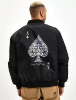 Unisex Uzun Kol Baskılı Bomber Ceket