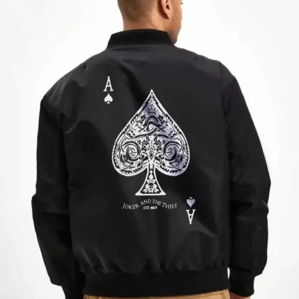 Unisex Uzun Kol Baskılı Bomber Ceket