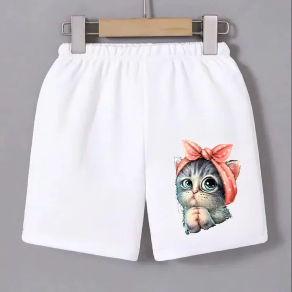 Beli Lastikli Baskılı Mini Şort