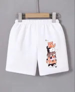 Beli Lastikli Baskılı Mini Şort