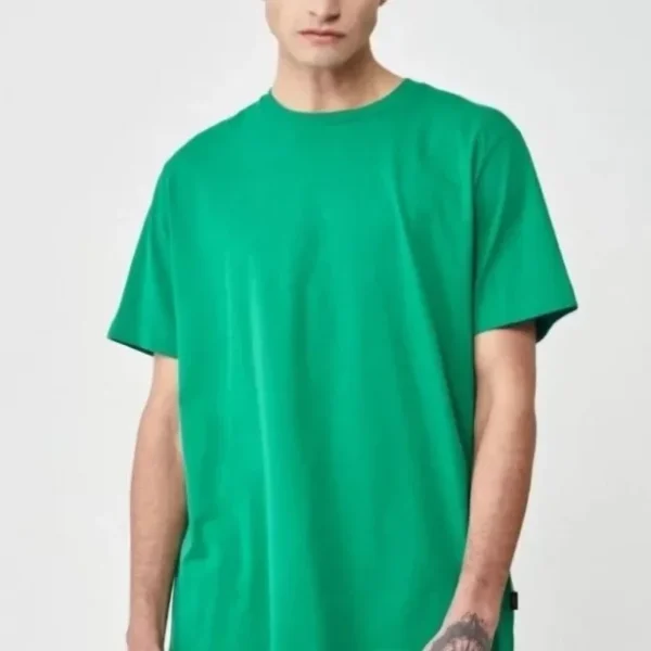 Unisex Düz Biskilet Yaka Oversize T-shirt