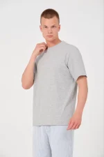 Unisex Düz Biskilet Yaka Oversize T-shirt