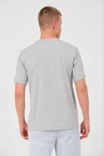 Unisex Düz Biskilet Yaka Oversize T-shirt - Görsel 2