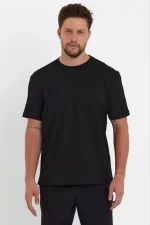Unisex Düz Biskilet Yaka Oversize T-shirt