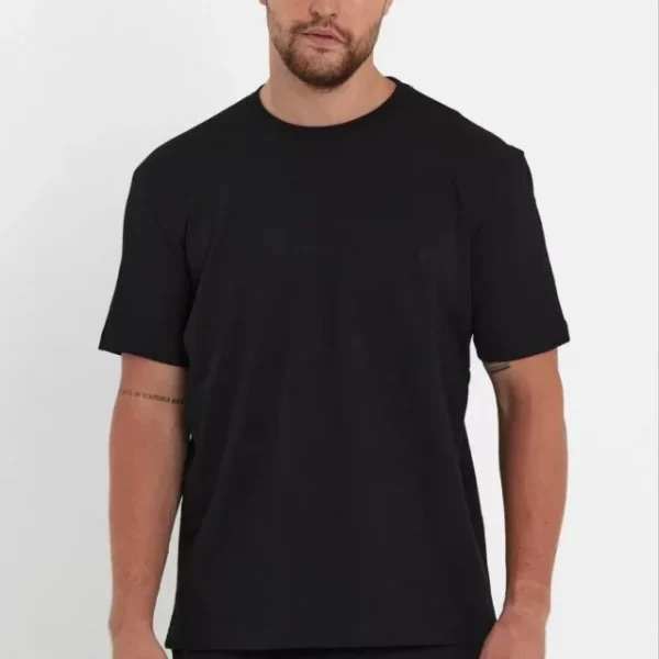 Unisex Düz Biskilet Yaka Oversize T-shirt