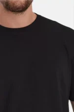 Unisex Düz Biskilet Yaka Oversize T-shirt - Görsel 3