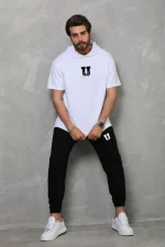 Unisex Kapşonlu Oversize T-Shirt Takım