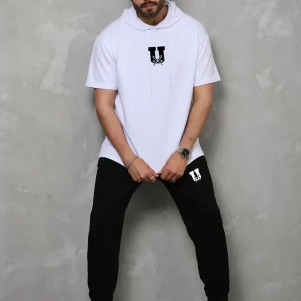 Unisex Kapşonlu Oversize T-Shirt Takım
