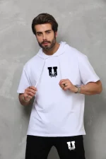 Unisex Kapşonlu Oversize T-Shirt Takım - Görsel 2