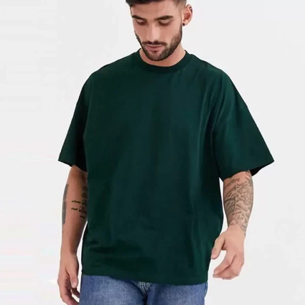 Unisex Basic Bisiklet Yaka Oversize T-Shirt