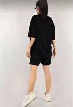 Unisex Nakış İşlemeli Şort Takım - Görsel 4