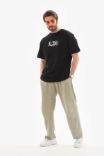 Unisex Bisiklet Yaka Baskılı Oversize T-Shirt - Görsel 3