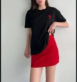 Unisex Bisiklet Yaka Baskılı Oversize T-Shirt - Görsel 3