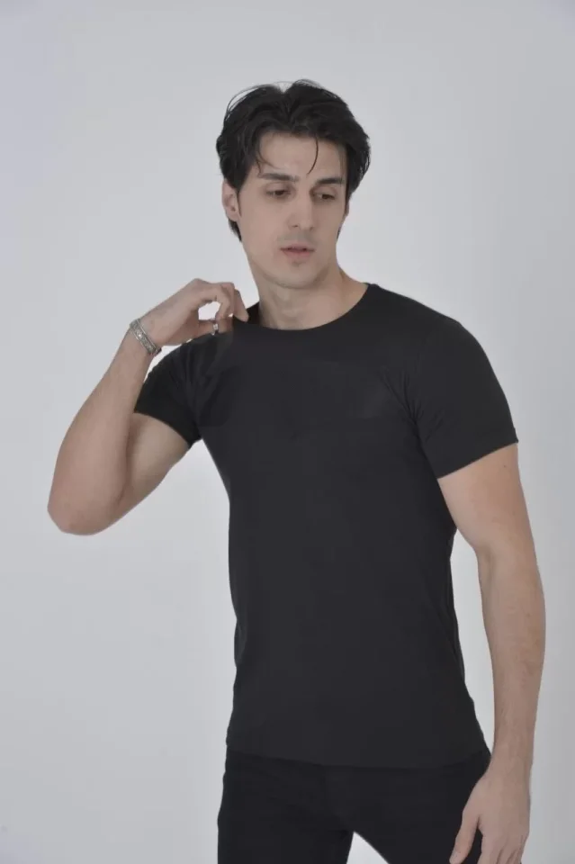 33ece192e9ee26d1d12d5cdb6bda57a8_84447-0.jpg Unisex Göğüs File Aksesuarlı T-shirt - Görsel 1