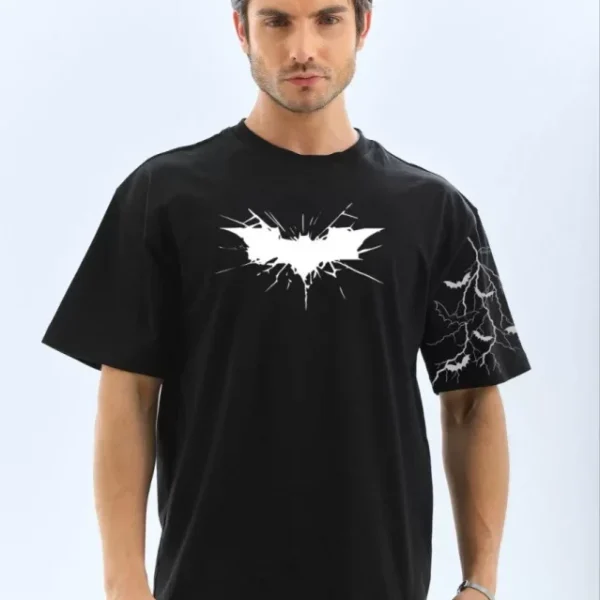 Unisex Ön Ve Kol Baskılı Oversize T-shirt