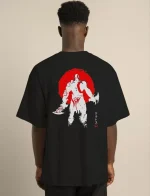 Unisex Bisiklet Yaka Baskılı Oversize T-Shirt - Görsel 2