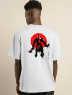 Unisex Bisiklet Yaka Baskılı Oversize T-Shirt - Görsel 2